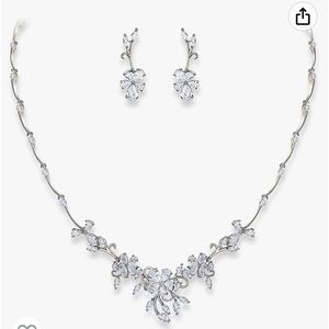 NWT CZ necklace and earrings set